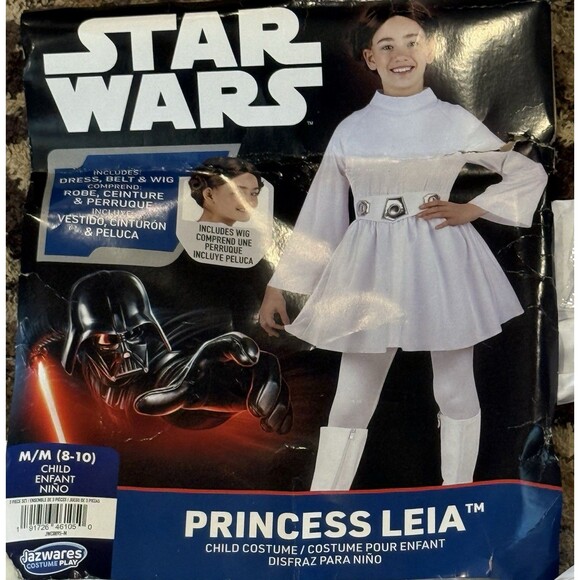 Star Wars Disney princess Leia deluxe costume M medium 8–10 Halloween Girls - Picture 1 of 4